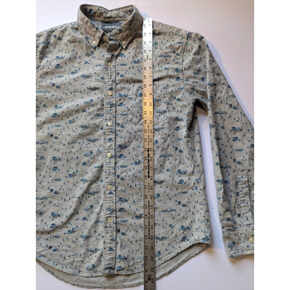 Bonobos Slim Fit Medium Button Down Long Sleeve Shirt Tree Town Graphic Mens M - Picture 7 of 12